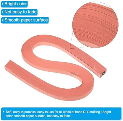 PATIKIL 240pcs Quilling Strips Paper 3/8"(10mm) 21"(54cm) Origami Paper Quilling Strip for Art DIY Craft Christmas, Coral Pink - Image 3