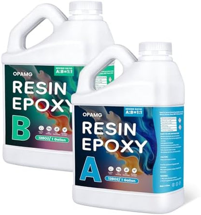 2 Gallon Epoxy Resin Kit – Self-Leveling, Bubble-Free, Non-Yellowing, High Gloss Finish–1:1 Mix Ratio for DIY Crafts, Table Tops, Coasters, Jewelry, Wood Furniture – Fast Curing & Beginner Friendly by Unknown