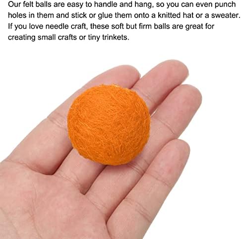 PATIKIL Wool Felt Balls Beads Wool Felting Pom 3cm 30mm Orange for Home Crafts Handcrafts Project DIY Pack of 20 - Image 4