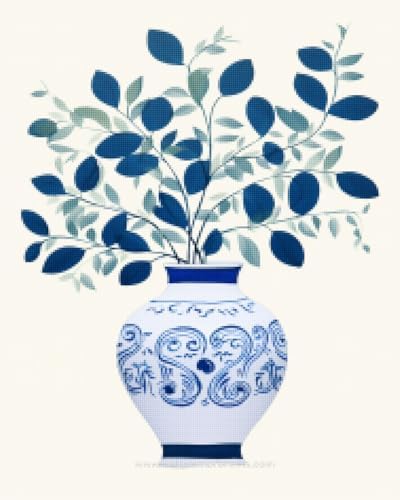 CISDKK Small xstitch,Flower Embroidery Kit,Large Plant in Antique Greek Vase,Floral Boho Home Decor,Plant,Greek Design,Flowers,Living Room,11CT,9.45 * 13.39 inch by Unknown