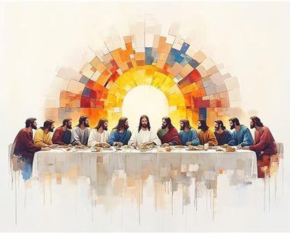The Last Supper Paint by Numbers Kit for Adults Without Frame 16x20 IN by Yezavesu