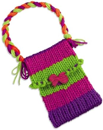 4M Knitting & Crochet Kit for Kids Ages 8-12 – Learn to Knit with French Knitting Reel, Crochet Hooks, Yarn, Scarf & Handbag Projects, Beginner Craft Set for Girls and Boys, STEM Arts & Crafts Gift - Image 3