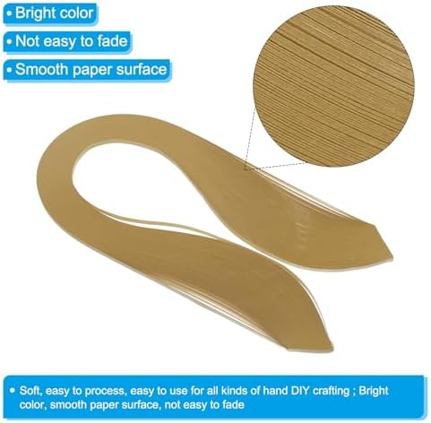 PATIKIL 600pcs Quilling Strips Paper 1/8"(3mm) 39cm Origami Paper Quilling Strip for Art DIY Hand Craft Christmas, Light Brown - Image 3