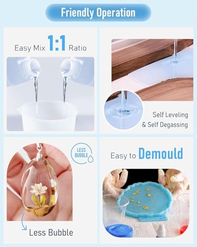 Nicpro 2 Gallon Crystal Clear Epoxy Resin Kit, Not Yellowing Resin - Image 5