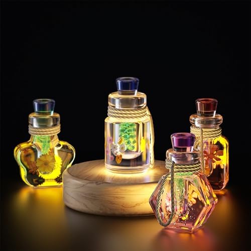 4 PCS Shaker Bottle Resin Molds Bottle Resin Quicksand Molds Silicone Bottle Silicone Molds for DIY Keychain Pendant - Image 3