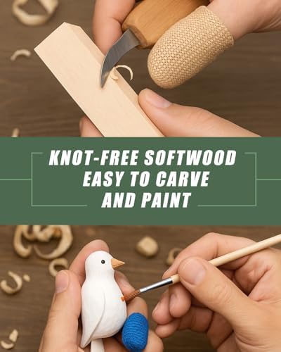 Basswood Carving Blocks 24 PCS: Whittling Wood Blanks in 3 Different Sizes - Image 4