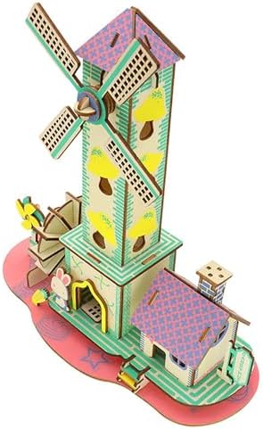 Log Cabin 3D Wooden House Puzzle,DIY Mini Building Model Kit，005 - Image 5