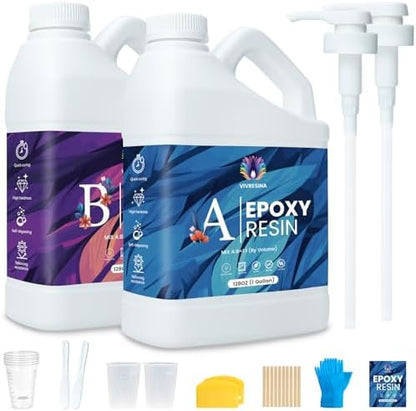 Epoxy Resin Kit 2 Gallon, Resina Epoxica for Crafts by VIVRESINA-VIVRESINA