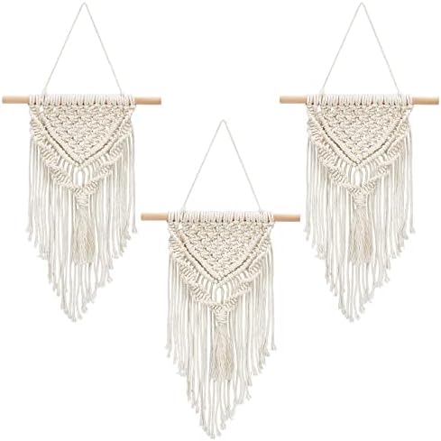 INFUNLY 3 Set DIY Macrame Kit for Adults Macrame Wall Hanging Boho Home Decor Boho Woven Macrame Hanging Kit for Nursery Bedroom Apartment Dorm Room Decoration by INFUNLY