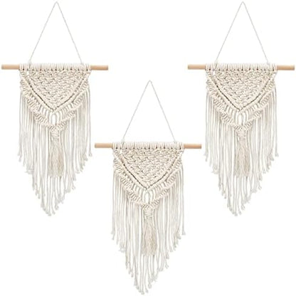 INFUNLY 3 Set DIY Macrame Kit for Adults Macrame Wall Hanging Boho Home Decor Boho Woven Macrame Hanging Kit for Nursery Bedroom Apartment Dorm Room Decoration by INFUNLY