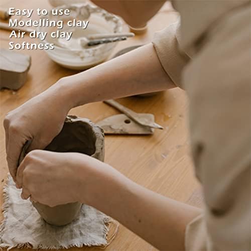 JOAWSOME Natural Air-Dry Clay Kaolin, Non-Toxic All-Purpose Compound 10LBs, All-Purpose Modeling Clay (Terra Cotta) - Image 2
