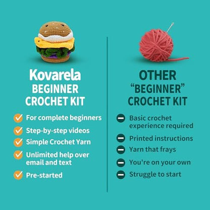 Kovarela Crochet Kit for Beginners, Hamster Amigurumi with Video Tutorials - Image 3