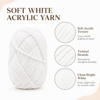 MAQIHAN Acrylic Yarn for Crocheting - Soft Knitting Yarn for Crafts, 15x20g - Image 6
