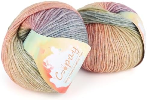 Coopay Yarn for Crocheting & Knitting, Gradient Cake Yarns (Rainbow) by Coopay