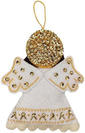 MerryStockings Felt Ornament Kit, Collectible Angels Series, DIY, Sequins, Beads, Embellishments, Step by Step Instructions and Each Angel has Multiple Skin Tone Options (Religious) - Image 2