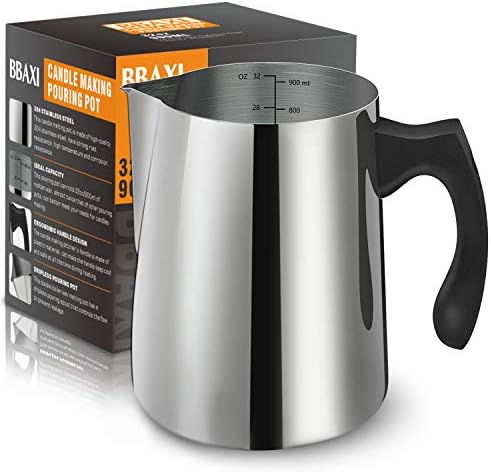 BBAXI Candle Making Pouring Pot,32oz Double Boiler,304 Stainless Steel by BBAXI