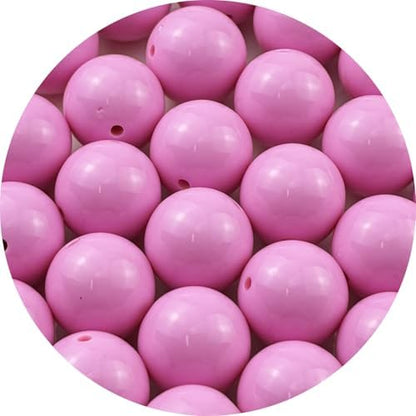 40pcs Acrylic Round Beads for Crafts 20mm Resin Candy Color Spacer Beads with Hole for Jewelry Making Sewing Crafts Decoration Necklaces Bracelets Earrings Supplies(Pink) by Unknown