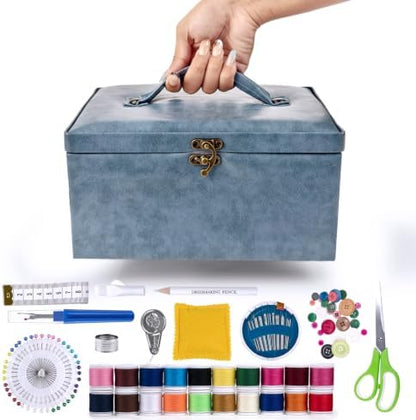 MKNZOME Sewing Box with Supplies Kit for Women, Complete Accessories by MKNZOME