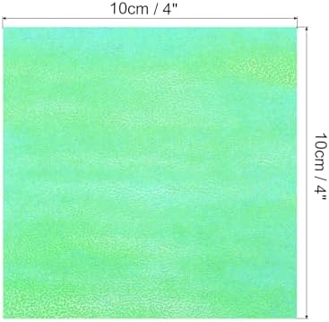 MECCANIXITY 100 Sheet Glitter Origami Paper 4x4 Inch Shiny Sparkly Square Folding Sheet 10x10cm Iridescent Paper for DIY Art, Craft Decor, Green - Image 2