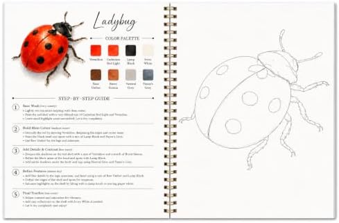 Watercolor Workbook for Beginners – Animals, 16 Original Watercolor Projects, Lay-Flat Watercolor Paper Book(9.45 × 7.48 in), Water Coloring Book for Adults, Art Gift - Image 7