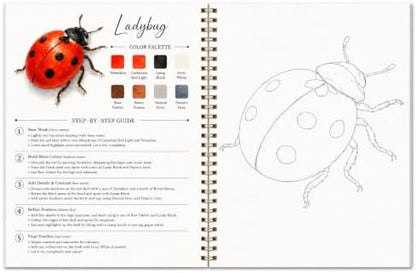 Watercolor Workbook for Beginners – Animals, 16 Original Watercolor Projects, Lay-Flat Watercolor Paper Book(9.45 × 7.48 in), Water Coloring Book for Adults, Art Gift - Image 7
