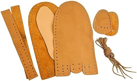 Realeather C4604-03 Adult Moccasin Leathercraft Kit, Size 8-9, Golden Tan, 1-Pair - Image 2