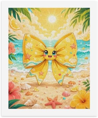 Bozfoxa Paint by Numbers Kit for Adults Beginner Yellow Beach Bow by Unknown