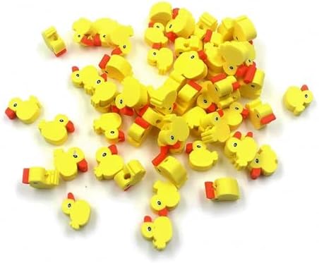 100 Pcs Polymer Clay Beads Heishi Spacer Beads Supplies (Duck) by PEVOGON