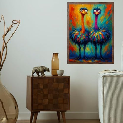 DOTSTART Paint by Numbers for Adults,Two Colorful Ostrich Adult Paint by Number Kits on Canvas,DIY Paint by Numbers Easy,Number Painting Acrylic Oil Painting,for Home Wall Decor 11.8X15.7 inches - Image 2