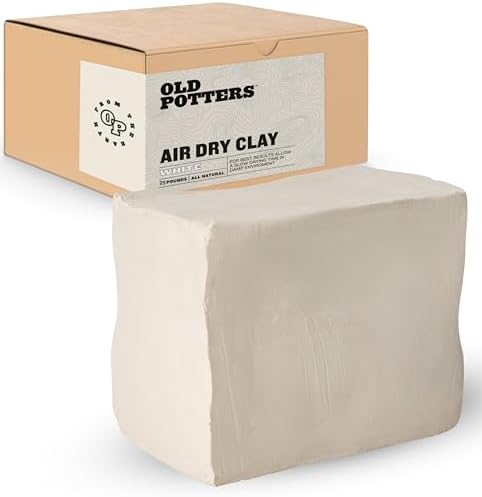 Old Potter Air-Dry Ceramic Clay – 50 lbs | Natural clay with no fillers or expanding agents for a slow, even drying environment | Ideal for crafters, professionals and Beginners by Old+Potters