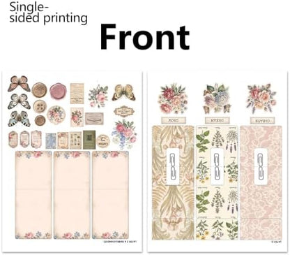 Countryside Whispers Junk Journal Folio Kit, Vintage Scrapbook DIY Handcraft Supplies, Creative Mini Folder & Booklet Making Set for Handmade Art Projects - Image 4