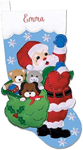 Santa's Toy Bag Felt Stocking Kit by Design+Works+Crafts