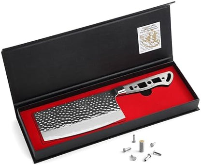 KATSURA Woodworking Project Kit – Chinese Cleaver Blank – 6.5 Inch – Japanese Premium AUS 10, Hammered 3-Layer Forged Steel – Perfect for Woodworkers, Crafters – Classic Style Handle – NO LOGO - Image 2