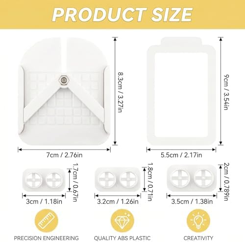 Stud Post Embedding Polymer Clay Tools for Clay Jewelry Tool for Polymer Clay,Clay Earring Making Kit,Earring Post Embedder Tool(S/M/L Sizes,Color:White) - Image 2