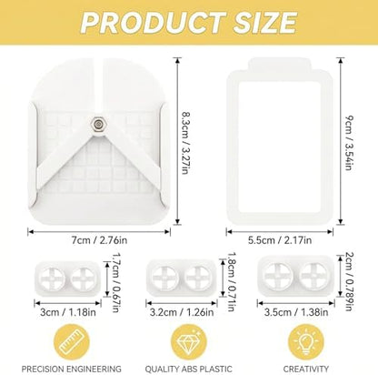 Stud Post Embedding Polymer Clay Tools for Clay Jewelry Tool for Polymer Clay,Clay Earring Making Kit,Earring Post Embedder Tool(S/M/L Sizes,Color:White) - Image 2