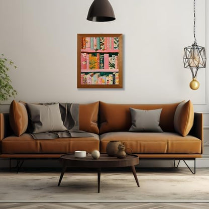 Mosaflare Bookshelf Paint by Numbers for Adults Beginner 16X20 inch - Image 2