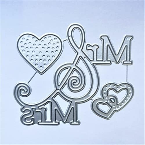 Letter Thank You Mr&Mrs Best Wishes Happy Anniversary Heart Metal Cutting Dies Stencil DIY Scrapbooking Embossing Tool DIY Paper Cards Album Decoration (Mr & Mrs) - Image 4
