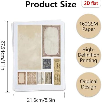 XINPOCUT Trifold Folio Mini Project,Folio Booklet Craft Kit, Junk Journal Kit, Scrapbooking Supplies, Journaling Decor, Mini Folio Writer Folder Project, Arts & Crafts Gifts - Image 3