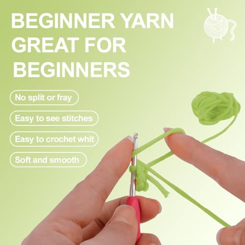 Autglint Potted Plant Crochet Kit for Beginners, Learn to Crochet Starter Kit with Pre-Started Yarn & Easy-to-Follow Video Tutorials, DIY Amigurumi Animal Kit for Adults Kids Gift - Image 4