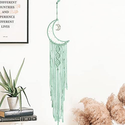JeogYong Macrame Kit, DIY Moon Dream Catcher Macrame Kits for Kids & Adults Beginners, Includes Metal Hoop Rings Macrame Cord or More Craft Supplies and Materials for Bohemian Wall Decor Dreamcatcher - Image 3