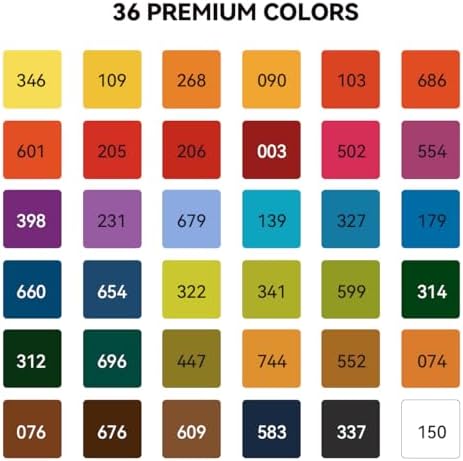 MeiLiang 36 Colors Watercolor Paint Set, 5ml Tubes - Image 2