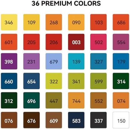 MeiLiang 36 Colors Watercolor Paint Set, 5ml Tubes - Image 2