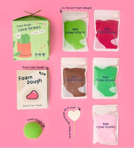 Pott’d Foam Dough Collectibles Air Dry Clay Kit for Adults, DIY Crafts Includes Clay Tools, Colourful Foam Clay, Guides for Mini Food Characters, Plant Projects and Date Night Creations - Image 2