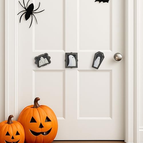 Simgoing 24 Set Adult Halloween Craft, Wood Ghost DIY Frame, Fashion Style - Image 6