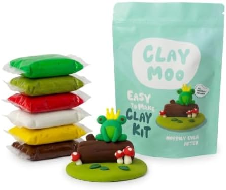 Frog Prince Clay Kit – Air Dry Foam Clay Craft for Adults & Teens by Claymoo