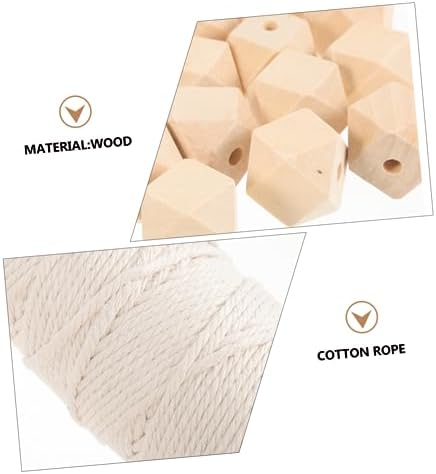 MAGICLULU DIY Macrame Kit for Adults Cotton Cord Tapestry Supplies Wood Beads and Round Rings Creative Wall Hanging Craft for Beginners for Home Decor - Image 4