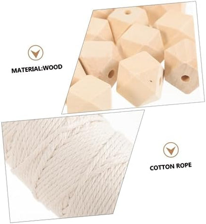 MAGICLULU DIY Macrame Kit for Adults Cotton Cord Tapestry Supplies Wood Beads and Round Rings Creative Wall Hanging Craft for Beginners for Home Decor - Image 4