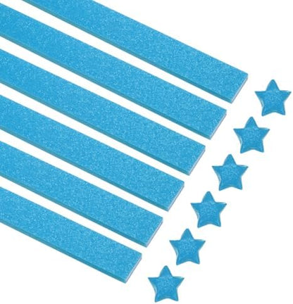 MECCANIXITY 360 Sheets Origami Paper Glitter Stars Papers Lake Blue Fold Paper for Beginner Arts Crafts Projects,0.4 x 9.3 Inch by MECCANIXITY