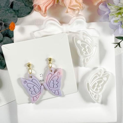 Xaekicr Butterfly Wings Polymer Clay Cutters – Clay Cutters for Earrings Making, Polymer Clay Molds for Jewelry DIY, Clay Tools for Handmade Crafts - Image 5