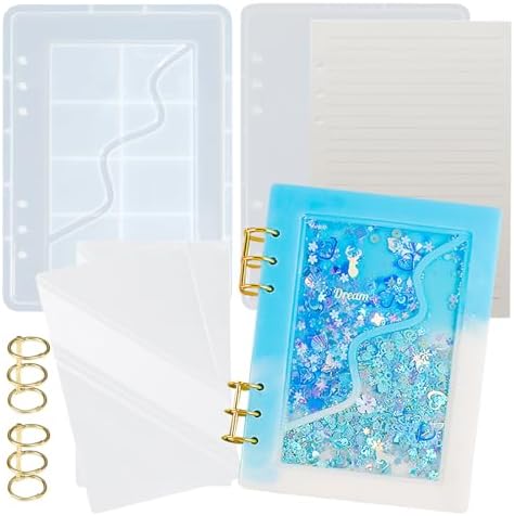 DIY Resin Shaker Journal Kit Diorama - Complete Set with Notebook Molds, Binder Refills by FUNSHOWCASE